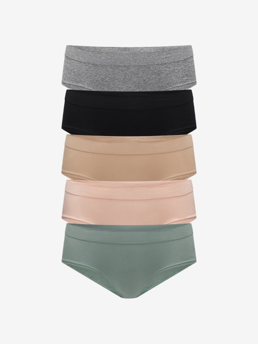 ThirdLove Form Seamless Hipster - 5 Pack Size XSblack-heathergrey-ballet-taupe-g